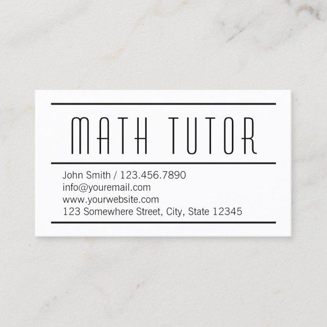 Math Tutor Minimalist