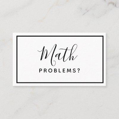 Math Tutor - Minimalist Simple
