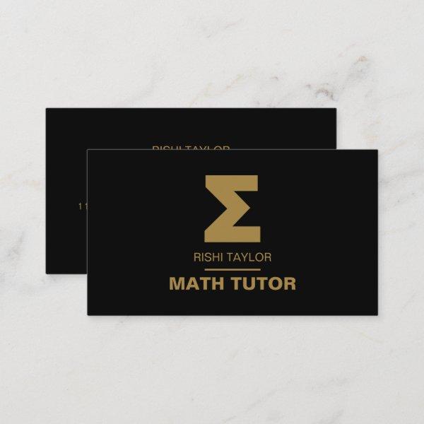 Mathematic Sigma Symbol, Math Tutor, Teacher
