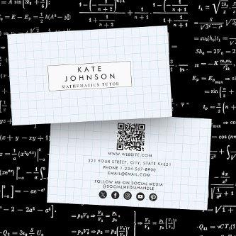 Mathematics Teacher Tutor Graph Teacher QR Code