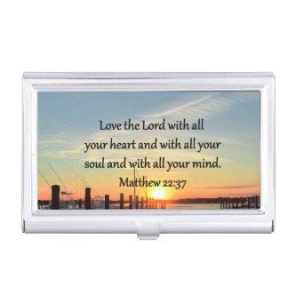 MATTHEW 22:37 SUNRISE SCRIPTURE VERSE DESIGN  HOLDER