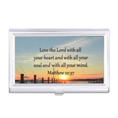 MATTHEW 22:37 SUNRISE SCRIPTURE VERSE DESIGN  HOLDER