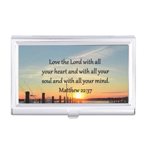 MATTHEW 22:37 SUNRISE SCRIPTURE VERSE DESIGN  HOLDER