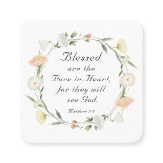 Matthew 5:8 Blessed are the Pure in Heart Bible  Square