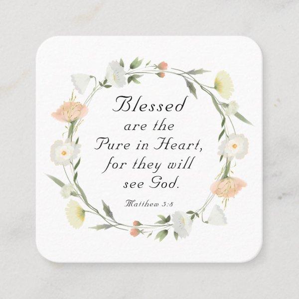 Matthew 5:8 Blessed are the Pure in Heart Bible  Square
