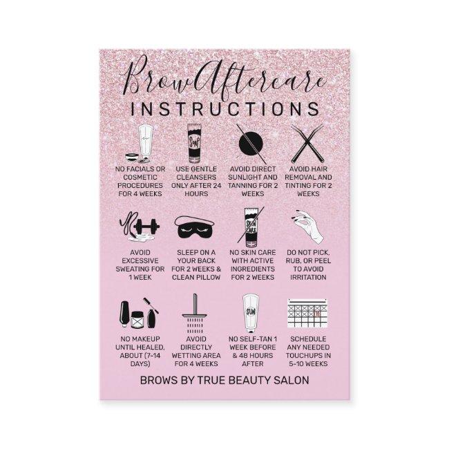 Mauve Pink Glitter Brows Aftercare Icon
