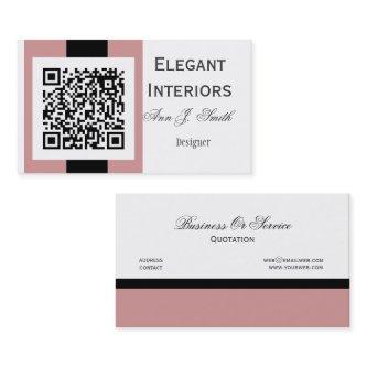 Mauve Rose Pink  QR Code Technology Design