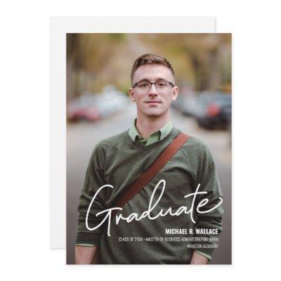 MBA business Graduate Custom photo name  Announcement