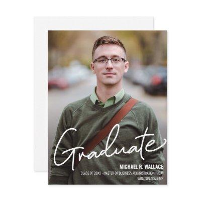 MBA business Graduate Custom photo name  Announcement