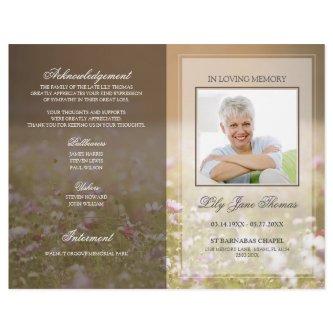 Meadow Funeral Program | In Loving Memory Flyer