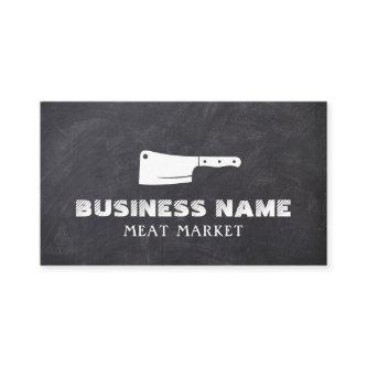 Meat Market Butcher Meat Cleaver Rustic Chalkboard