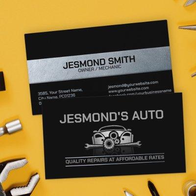 Mechanic Auto Repair Metal Car and Tools
