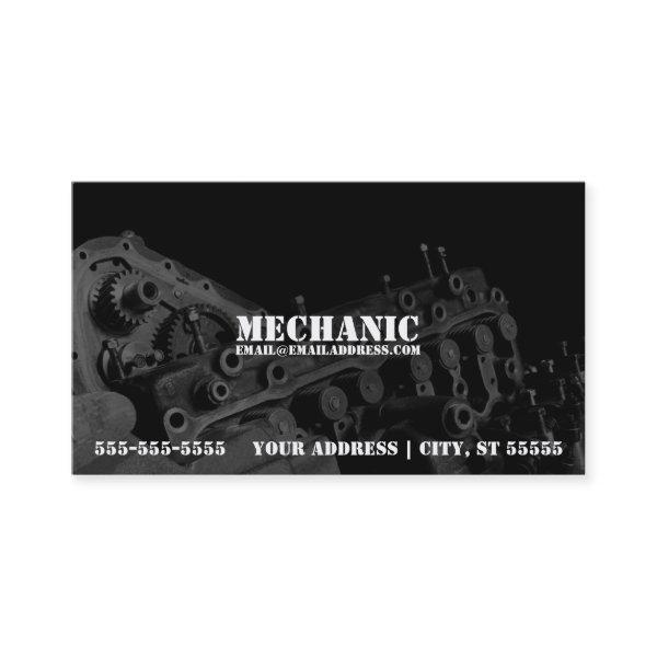 Mechanic  w/ Engine Photo