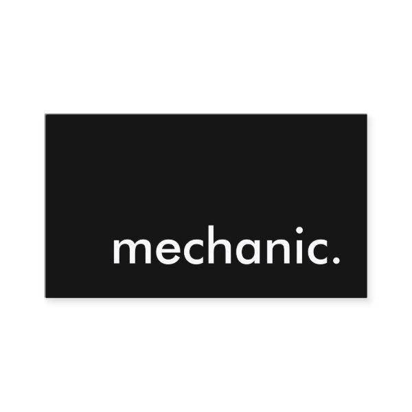 mechanic. loyalty punch card