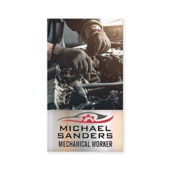 Mechanic Working on Engine