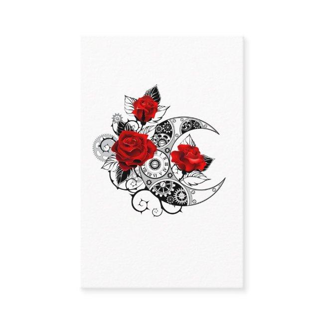 Mechanical Crescent with Red Roses