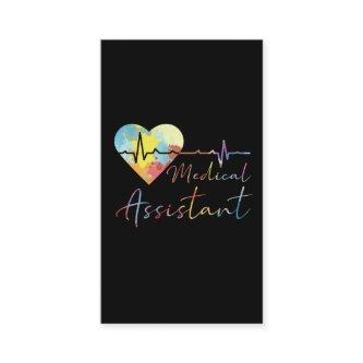 Medical Assistant Hospital EKG Pulse Watercolor