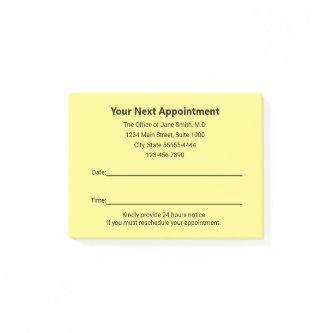 Medical Doctor Your Next Appointment Reminder Post-it Notes