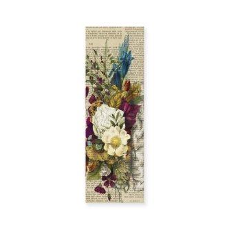 medical floral brain anatomy poster calling card