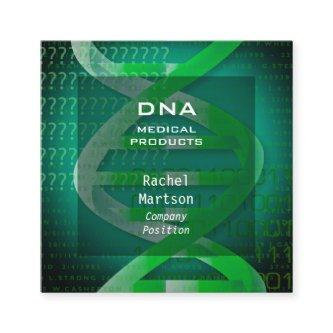 Medical Science Green DNA Modern Square