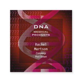 Medical Science Red DNA Modern Square