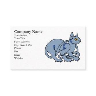 Medieval Art Celtic Knot Blue Cat