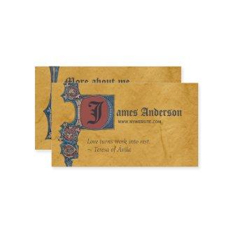 Medieval illumination Bute CC0263 Add your initial