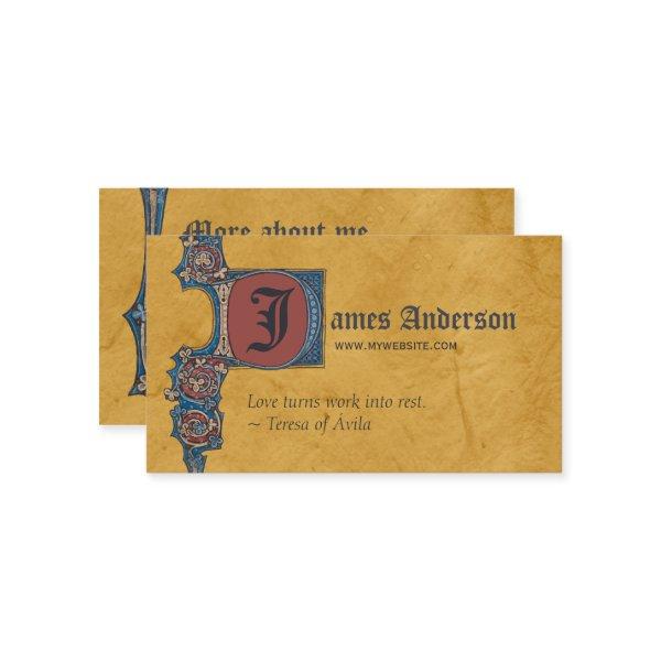 Medieval illumination Bute CC0263 Add your initial