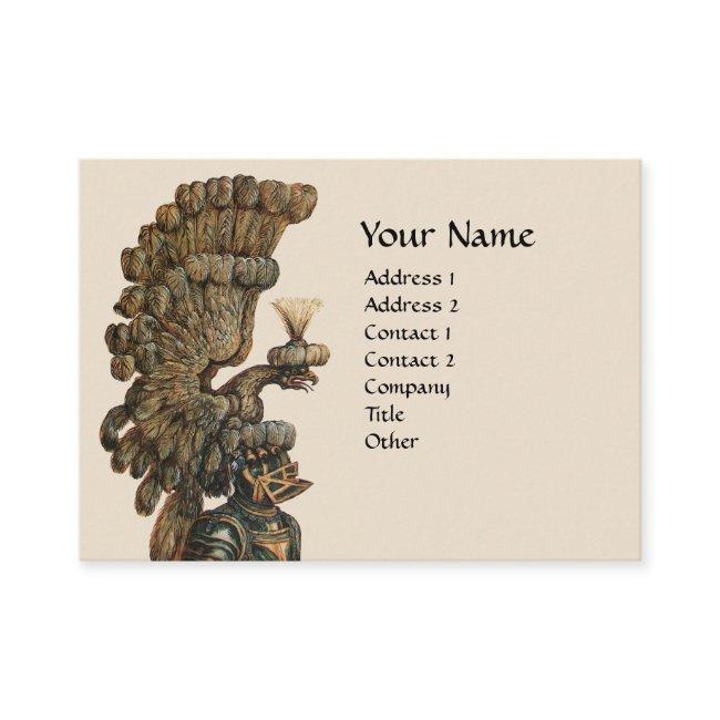MEDIEVAL KNIGHT HELMET,EAGLE WINGS MONOGRAM Ivory