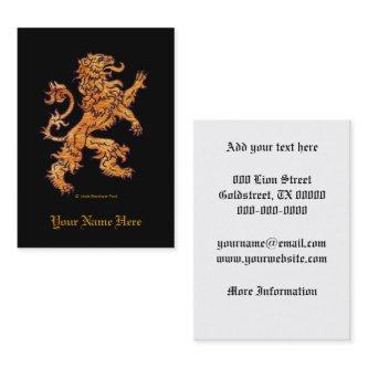 Medieval Lion on Black