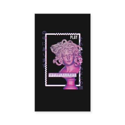 Medusa Ancient Greek Statue Glitch Vaporwave
