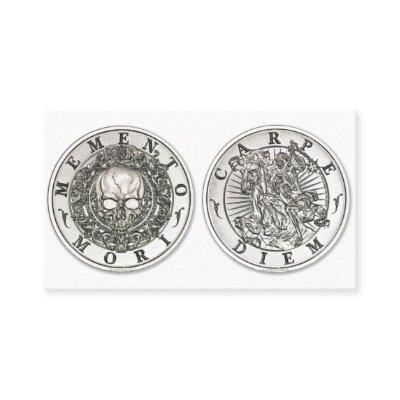 Memento Mori Carpe Diem Silver Round