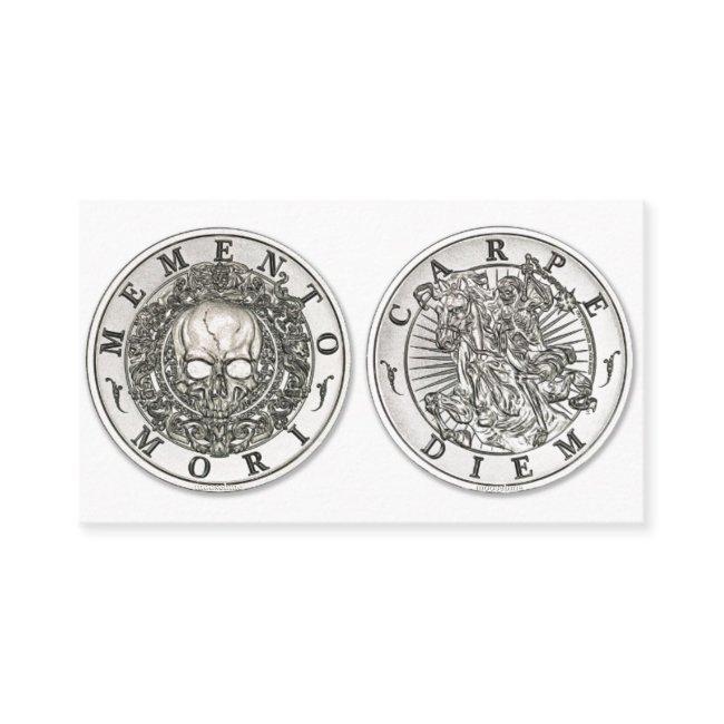 Memento Mori Carpe Diem Silver Round