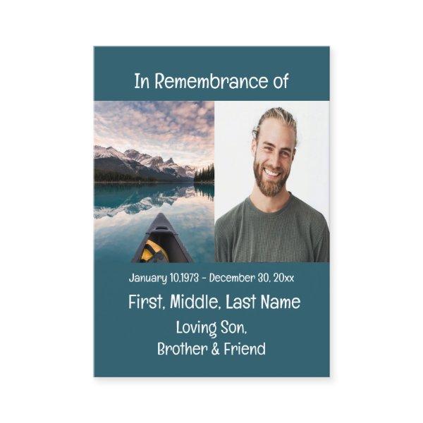 Memorial Keepsake  Canoeing Boating
