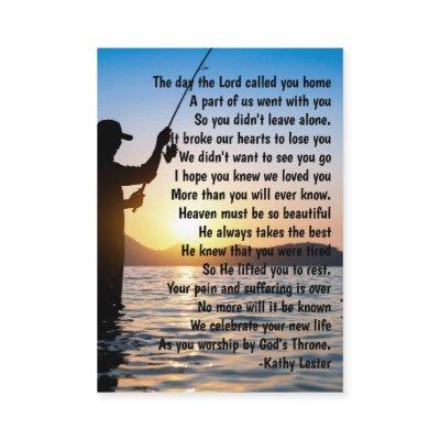 Memorial Keepsake Fisherman Fishing Fish