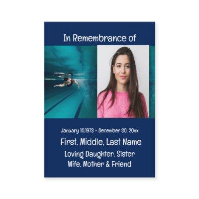 Memorial Keepsake Swimming Swimmer Life Guard