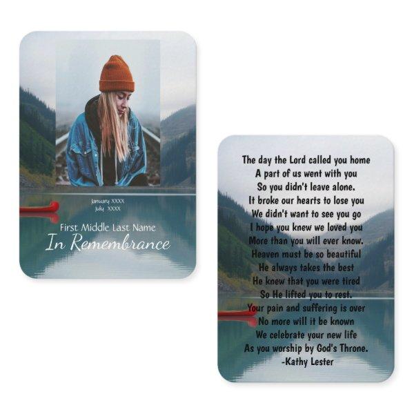 Memorial Keepsake Wilderness Lake Canoe
