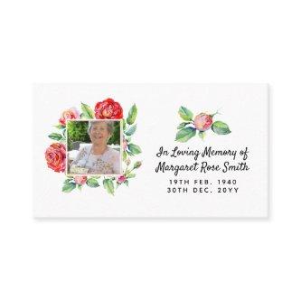 Memorial PHOTO Bereavement Cards Roses Loss Memory