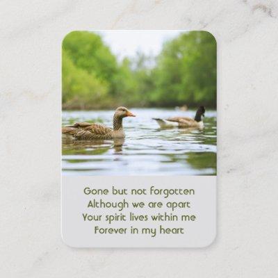 Memorial Photo Prayer Lake Ducks Birds