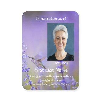 Memorial Photo Prayer Lavender Hummingbird Garden