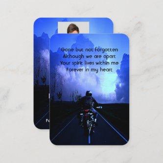 Memorial Photo Prayer Motorcycle Biker