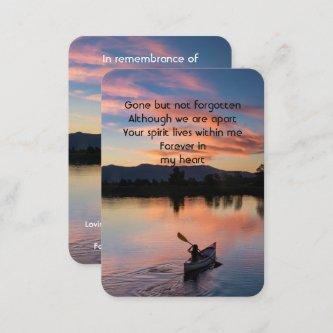 Memorial Photo Prayer Paddling Lake Sunset Water