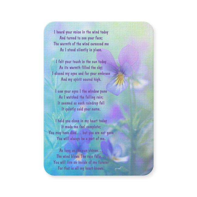 Memorial Photo Prayer Pansy Flower Garden