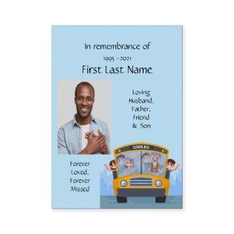 Memorial Photo Prayer School Bus Driver