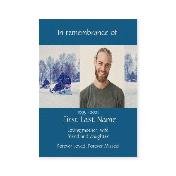 Memorial Photo Snowmobile Snowmobilers Winter