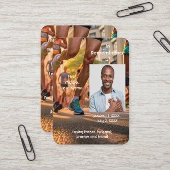 Memorial Pocket Card Athlete Marathon Runner Run