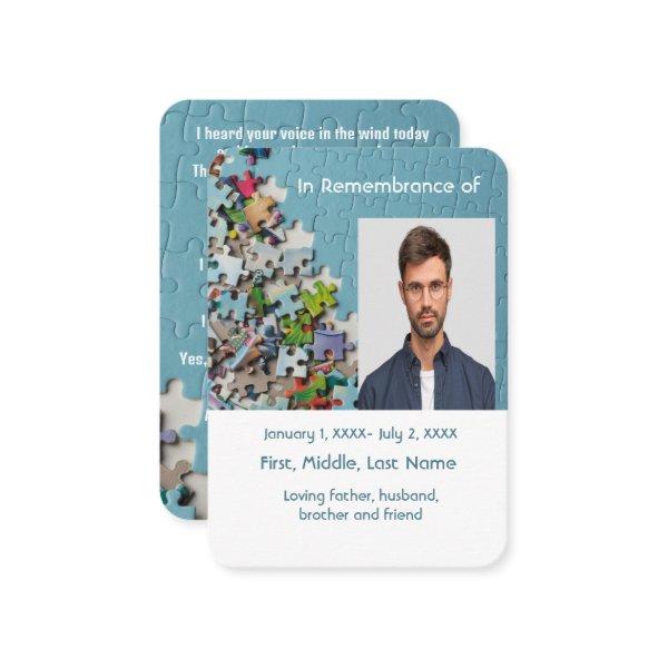 Memorial Pocket Card Jigsaw Puzzle