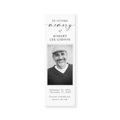 Memorial Prayer Sympathy Funeral Bookmark Card