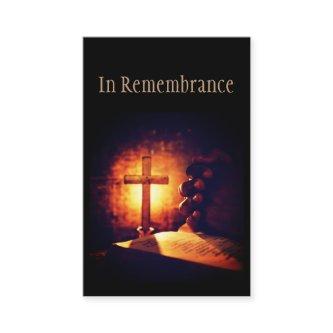 Memorial Service Invite Bible Praying  Christian