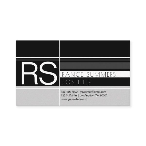 Men's Geometric Monogram Grays & Black